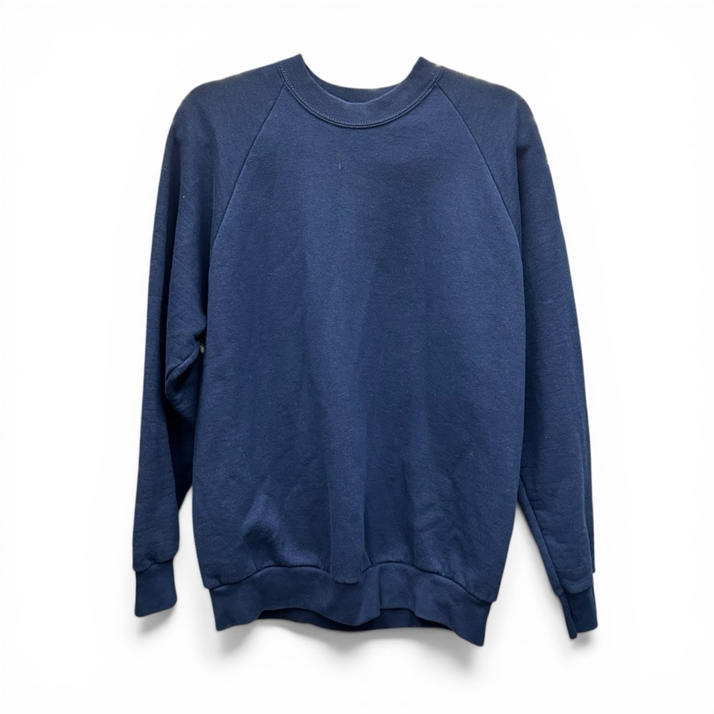 Vintage Navy Blue Crewneck Sweatshirt Minimalist Normcore Classic Men's Size
